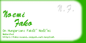 noemi fako business card